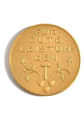 Preis der Gewerbeschule Schwenningen " Für gute Leistungen" in gold. Durchmesser 43mm, wohl aus den 20iger Jahren