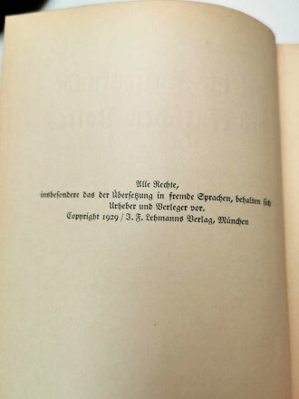 "Kleine Rassenkunde des deutschen Volkes", datiert 1933, 151 Seiten, fleckig