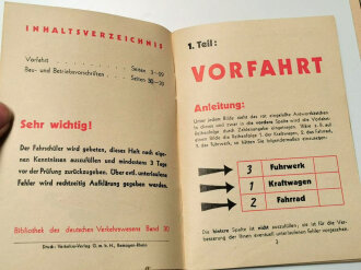 "Wissensprobe zur Führerscheinprüfung", 40 Seiten, DIN A6