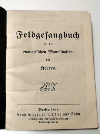 "Feldgesangbuch für die evangelischen...