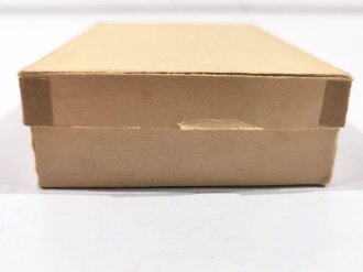 Leere Schachtel für 10 Dutzend Rockknöpfe 19mm, der Arbeitsgemeinschaft Metall / Kunststoff Gablonz/Nahe