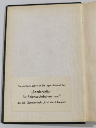 "Gespenster am Toten Mann", in DAF Bibliothekseinband, datiert 1937, 323 Seiten, DIN A5, aus Raucherhaushalt