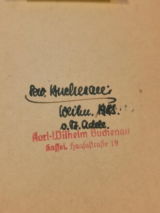 "Unsere Adler über der Nordsee", datiert 1940, 77 Seiten, DIN A5, aus Raucherhaushalt