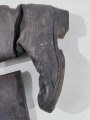 Paar Stiefel für weibliches Personal der Wehrmacht ( Helferinnen und RAD w. ) Getragenes, ungereinigtes Paar, Sohlenlänge 25,5cm