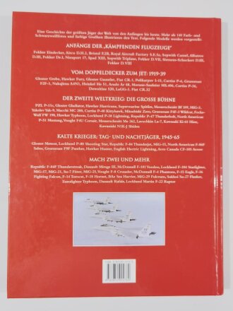 "Jäger", Eine Illustrierte Geschichte der Jagdflugzeuge von 1914 bis Heute, Robert Jackson, DIN A4, 176 Seiten, aus Raucherhaushalt