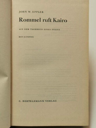 Deutschland nach 1945 "Rommel ruft Kairo" unter DIN A5, 300 Seiten, aus Raucherhaushalt, gebraucht