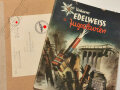 "Unterm Edelweiss in Jugoslavien", datiert 1941, 48 Seiten, DIN A5, gebraucht und mit Feldpostversandhülle