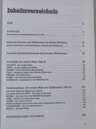 Deutsche Hilfskreuzer des Zweiten Weltkriegs, Kaperfahrer auf den Weltmeeren, Zvonimir Freivogel, DIN A5, 175 Seiten, aus Raucherhaushalt