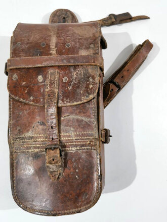 Beschlagzeugtasche für berittenes Hufbeschlagpersonal der Wehrmacht. Datiert 1942, ungereinigtes Stück