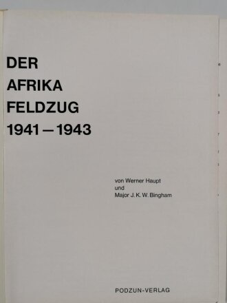 "Der Afrika - Feldzug 1941 - 1943", W.Haupt /...