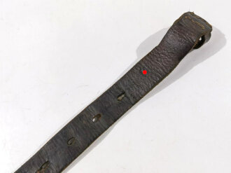 Lose Schnallstrippe kurzer Art (Verbindungsriemen Bauchgurt zum Brustblatt ) für Sielengeschirr 25 der Wehrmacht.