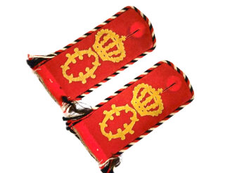 Württemberg, Schulterstücke für Mantel eines einjährig Freiwilligen, 1.Grenadier-Regiment Königin Olga Nummer 119, Ausführung zum Einnähen mit schwarzem Unterfutter