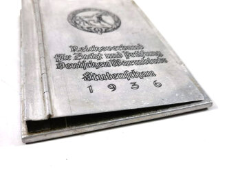 Reichsverband für Zucht und Prüfung deutschen Warmbluts Stutenschau 1936. Notizbuchhülle 12,5 x 17cm