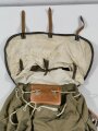 Rucksack für Gebirgstruppen der Wehrmacht. Sehr guter Zustand, mit Reichsbetriebsnummer