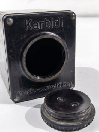 Karbid Behälter aus Preßstoff zur Einheitslaterne der Wehrmacht