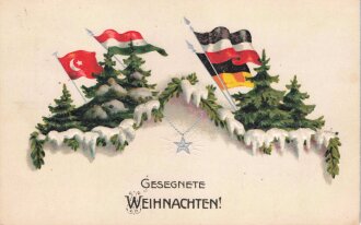 1. Weltkrieg, Ansichtskarte "Gesegnete...