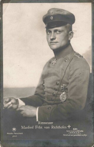 1. Weltkrieg, Ansichtskarte Sankekarte"Rittmeister Manfred Frhr. von Richthofen"