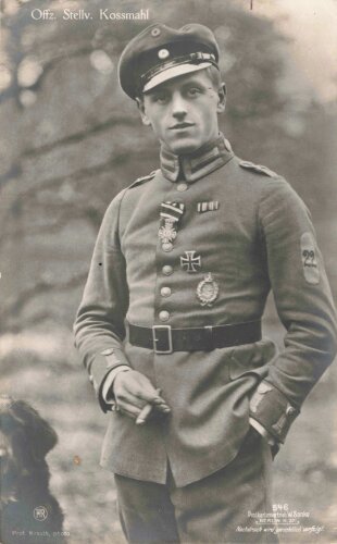 1. Weltkrieg, Ansichtskarte Sankekarte "Offz. Stellv. Kossmahl"