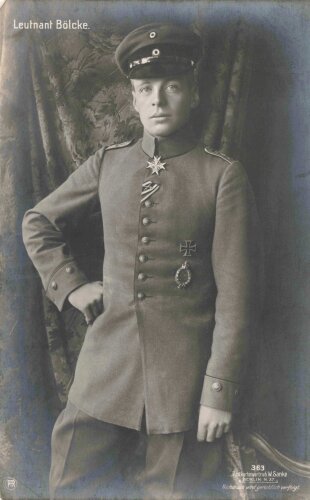 1. Weltkrieg, Ansichtskarte Sankekarte "Leutnant Bölcke"