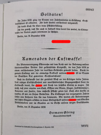 "Rangliste Der Generale Der Deutschen Luftwaffe nach dem Stand vom 20. April 1945", Rudolf Absolon,  DIN A5, 180 Seiten