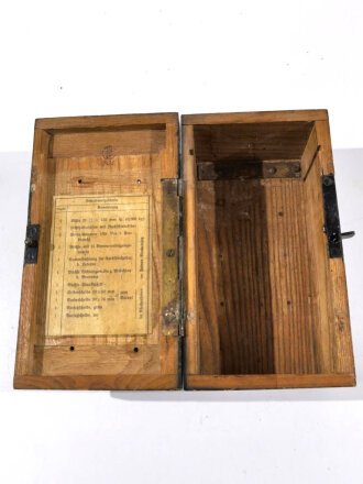 Einheitslaterne Zubehörkasten aus Holz, Originallack