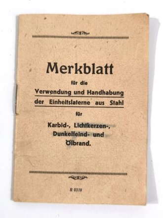 Merkblatt für die Handhabung der Einheitslaterne aus Stahl