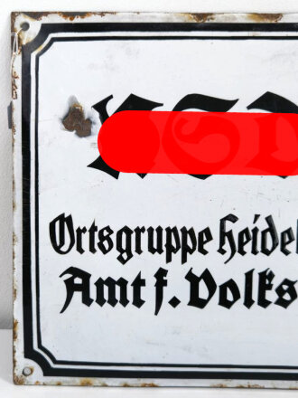Emailschild " NSDAP Ortsgruppe Heidelberg Altstadt...