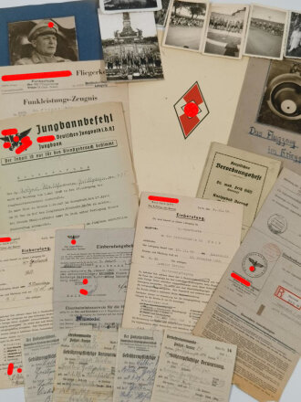 Hitlerjugend, kleiner Nachlass eines Jungen aus Bayreuth.