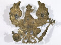 Preussen, Emblem für eine Pickelhaube  silbern, Abstand der Gewindestangen 74mm