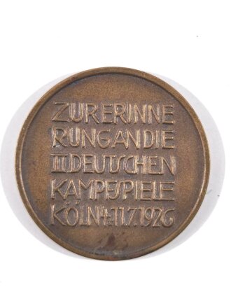 Medaille " Zur Erinnerung an die II.Deutschen Kampfspiele Köln 1926" Durchmesser 33mm