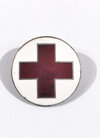 Emaillierte Brosche einer Rot Kreuz Schwesternschaft, Durchmesser 40mm