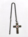 Deutsches Rotes Kreuz, Schwesternkreuz 63mm, an 835er Silber Kette, Kette ist 63 cm lang