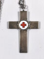 Deutsches Rotes Kreuz, Schwesternkreuz 63mm, an 835er Silber Kette, Kette ist 63 cm lang