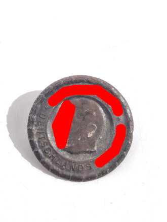 Blechabzeichen "Adolf Hitler Deutschlands Führer" Durchmesser 20mm