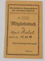 Gewerkschaft der Studienassessoren und referendare Schlesiens, Mitgliedsbuch eines studierenden aus Neurode, Eintritt 1914