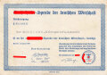 "Adolf Hitler-Spende der deutschen Wirtschaft" Bescheinigung eines Spenders aus Seckenheim, datiert 1935