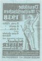 "Deutsche Meisterschaften 1938" Mauser-Werke A-G, Werbeplakate DIN A4