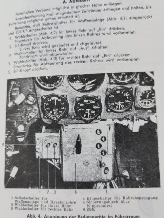 "Bf 109 G-5 Flugzeug Handbuch" REPRODUKTION der Ausgabe Juli 1944, Teil 8 D Sonderwaffenanlage heft1: 21cm BR, DIN A5, aus Raucherhaushalt
