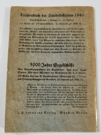 "Seefahrt-Fibel des deutschen Jungen", datiert 1941, 96 Seiten, gebraucht, Einband lose und beklebt, DIN A5, aus Raucherhaushalt