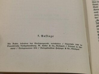 "Ubootfahrer und Kamelsreiter", datiert 1939, 212 Seiten, gebraucht, DIN A5, aus Raucherhaushalt mit Widmung, Einband stark gebraucht