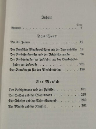 "Hermann Göring - Werk und Mensch", München, 1938, 345 Seiten, gebraucht, aus Raucherhaushalt