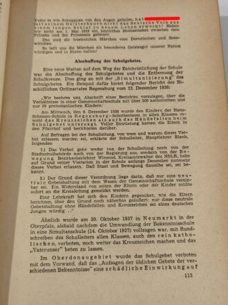 Deutschland nach 1945 "Kreuz und Hakenkreuz - Der Kampf des Nationalsozialismus gegen die katholische Kirche und der kirchliche Widerstand", Erster Teil 1946, 464 Seiten, gebraucht, aus Raucherhaushalt