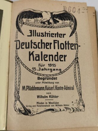 "Illustrierter Deutscher Flotten-Kalender für...