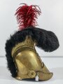 Frankreich , Helm für einen Offizier der Feuerwehr Modell 1821. Imposantes Stück, Innenfutter fehlt, sonst gut