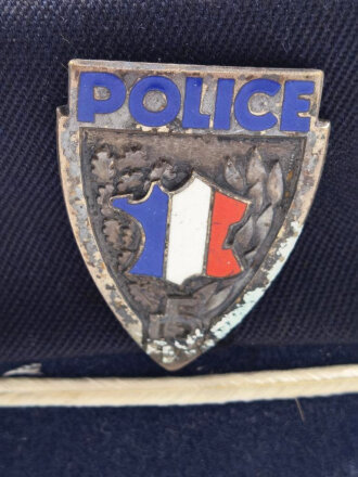 Frankreich, Schirmmütze  Polizei in gutem Zustand, Kopfgrösse gemessen 57