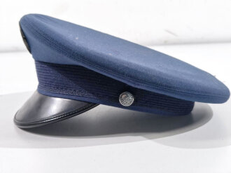 U.S. Air Force visor hat dated 1987, missing the chip strap, size 57