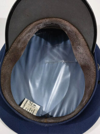 U.S. Air Force visor hat dated 1987, missing the chip strap, size 57