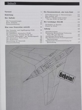 "Messerschmitt Geheimprojekte", Geheim!, Studien Projekte und Prototypen für einstrahlige Jagdflugzeuge, Meilensteine auf dem Weg zum modernen Kampfflugzeug, DIN A4, 186 Seiten