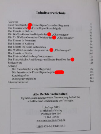 "Franzosen in der Waffen - SS", Rolf Michaelis, DIN A5, 144 Seiten, aus Raucherhaushalt