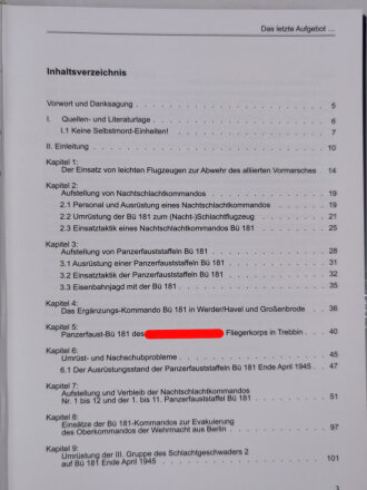 Das letzte Aufgebot der deutschen Luftwaffe, Der Einsatz mit leichten Schulflugzeugen vom Typ Bücker Bü 181 als Nachtschlächter und Panzerjäger bei Kriegsende 1945, Christian Möller, DIN A5, 133 Seiten, aus Raucherhaushalt